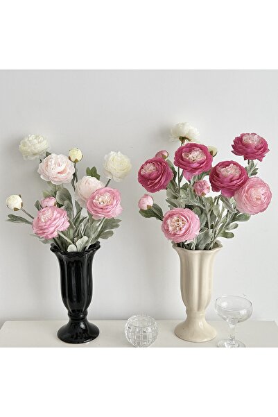 MirageBotanics Cream Nordic Style White and Black Color Bohemian Ceramic 21x1...