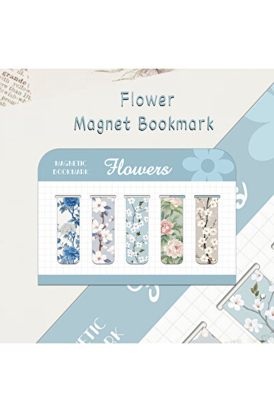 Choice 5PCS 5PCS Creative Flower Magnetic Bookmarks DIY Student Supplies Pape...