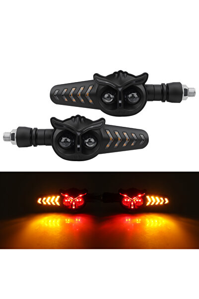 Choice1 زوج واحد من أضواء إشارة الانعطاف LED الحمراء للدراجات النارية على شكل...