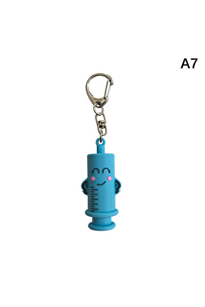Choice12 A7 1PC Syringe-Shaped Ampoule Bottle Opener Keychain Cutter Aid Medi...