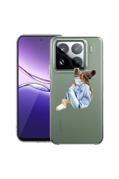 bestcase ¬Æ Husa Clear Slim Silicon Compatibila cu Xiaomi 15, Girl Mom With a...