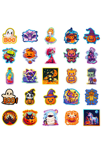 Choice 50PCS 50PCS Halloween Graffiti Stickers - Pumpkin, Bat & Castle Design...