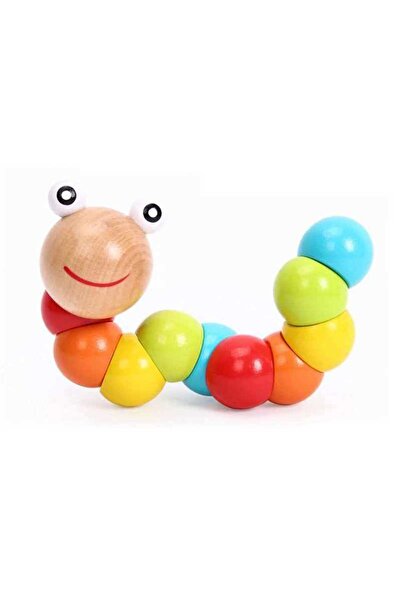 Choice 1PCS Wooden Worm 1PCS Colorful Wooden Worm Fingers Flexible Training K...