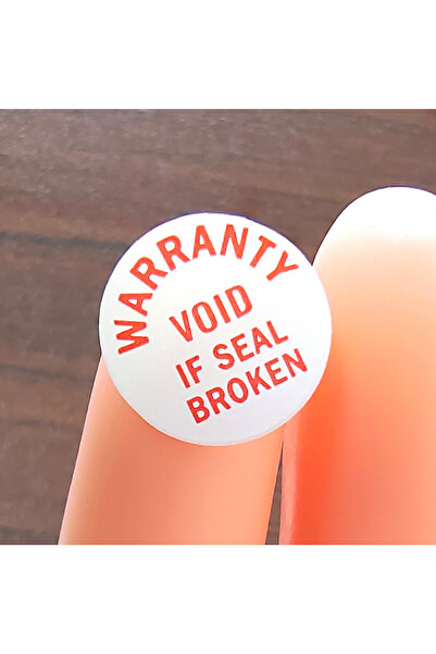Choice 110 قطعة ملصق ورقي هش مقاس 12 مم، يحمل عبارة 'VOID IF SEAL BROKEN'، مق...