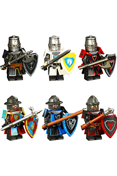 Choice5 ST3631-3636 ST3631-3636 Middle Ages Fire Dragon Shadow Knight Assembl...