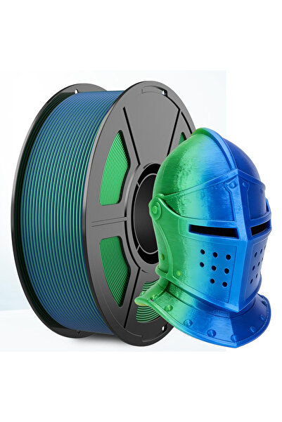 Choice Silk Dual Blue Green Silk PLA Dual Color Filament 1.75mm 3D Printer Fi...