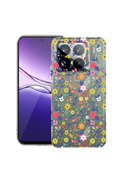 bestcase ¬Æ Husa Clear Slim Silicon Compatibila cu Xiaomi 15 Pro, Flower Patt...