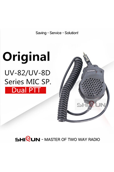 choice2 ميكروفون سماعة رأس BAOFENG UV-82 مع زر ضغط للتحدث مزدوج، متوافق مع أج...