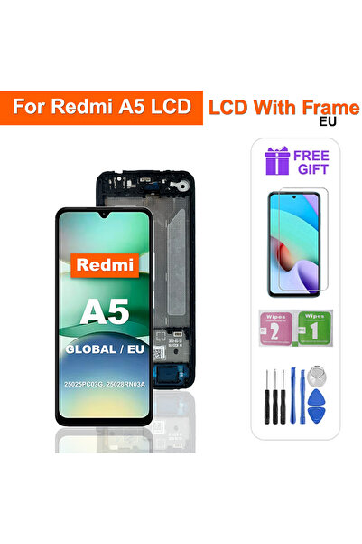 Choice3 شاشة عرض 6.88 بوصة مع إطار لهاتف Redmi A5 4G، شاشة LCD تعمل باللمس مع...