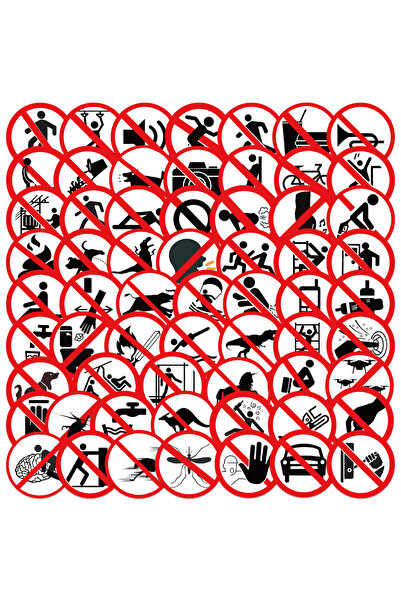 Choice 50 قطعة (62/114 قطعة) ملصقات تحذيرية ممتعة للأمتعة، الدفاتر، الجيتار، ...