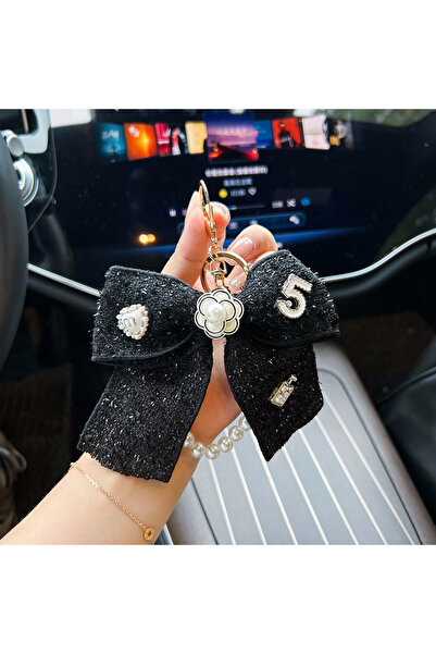 Choice1 black Creative Xiaoxiang Butterfly Knot Keychain, Women's Fashion Pea...