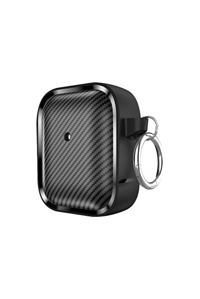 Sonique Θήκη Σιλικόνης Carbon Brushed για AirPods 1/2 Μαύρο
