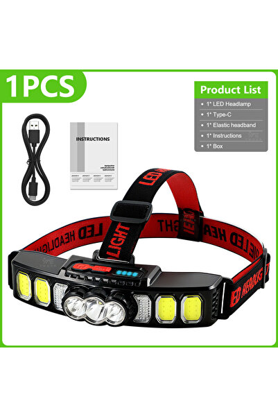 Choice 1500mAh Outdoor LED Headlamp USB Rechargeable Head Torch Built-in Batt...