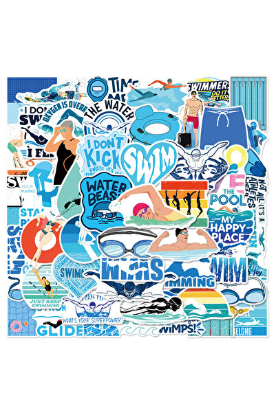 Choice 50pcs 50PCS Swimming Sports Graffiti Stickers Waterproof Fridge Guitar...