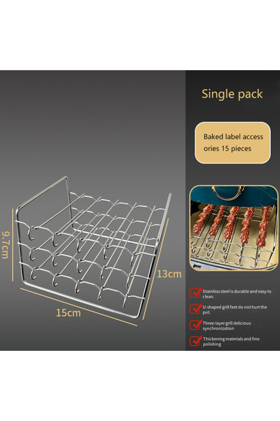 Choice 15 baking pins 1Pieces Air Fryer Skewer Stand Vertical Multi-pin Stain...