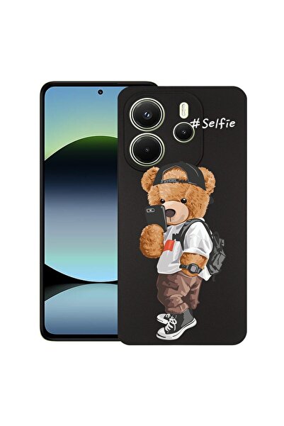 bestcase Θήκη για Xiaomi Redmi Note 14, Αρκουδάκι Selfie, Λεπτή σιλικόνη 0.8M...