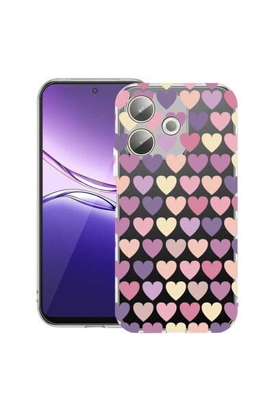 bestcase Θήκη για Xiaomi Redmi 13x / Poco M6 4G με σχέδιο καρδιάς, Διαφανής λ...