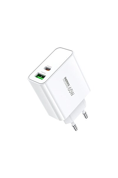 Remax Φορτιστής Kiddy Series Fast Charge RP-U125 65W, USB-A+USB-C Λευκό