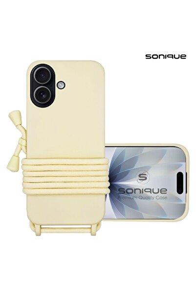 Sonique Θήκη Σιλικόνης με Κορδόνι CarryHang Apple iPhone 17 Μπεζ