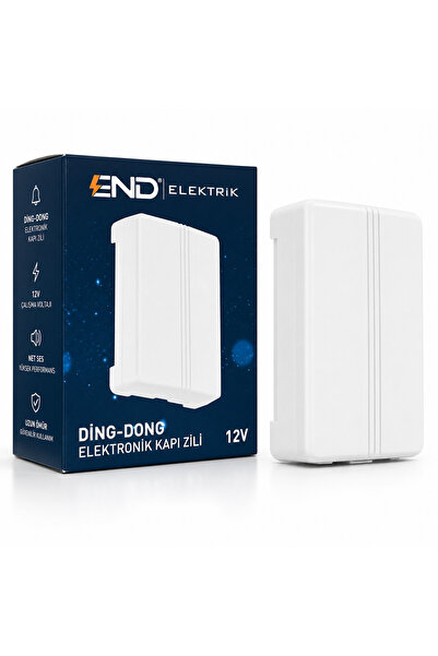 End Elektrik Ding Dong Elektronik Kapı Zili 12V Kablolu Kapı Zili Pilli