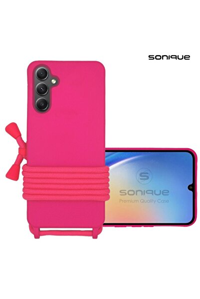 Sonique Θήκη Σιλικόνης με Κορδόνι CarryHang Samsung Galaxy A35 5G Φούξια