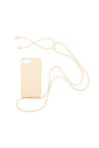 Sonique Θήκη Σιλικόνης με Κορδόνι CarryHang Apple iPhone 6/6s Plus Μπεζ