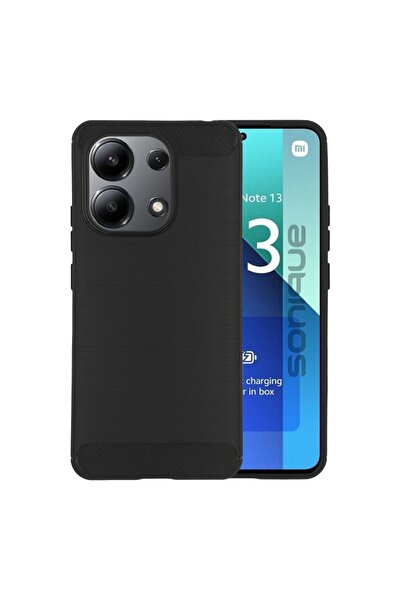 Sonique Θήκη Σιλικόνης Carbon Brushed Xiaomi Redmi Note 13 4G Μαύρο