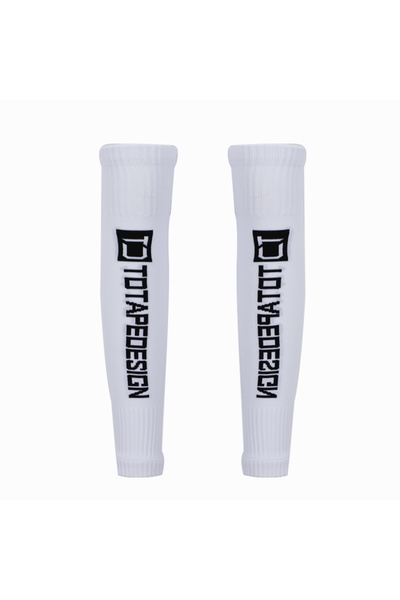 choice2 white 1 sports football shin guards pad set of socks leg support comp...
