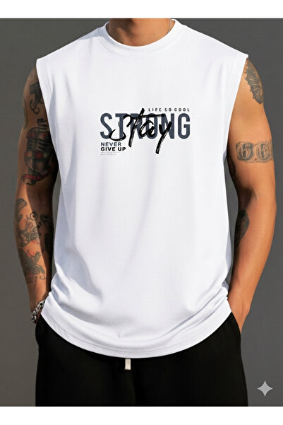 FAVORİST Men's Zero Sleeve Mix Printed T-Shirt
