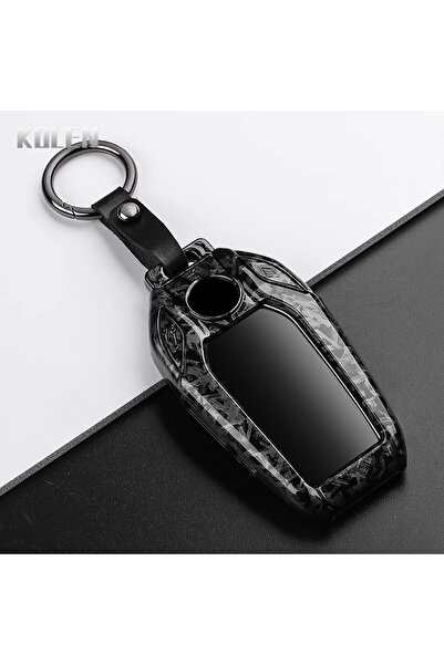 Choice1 F-Carbon Set 1 ABS Carbon Fiber Car LED Display Key Case Cover For BM...