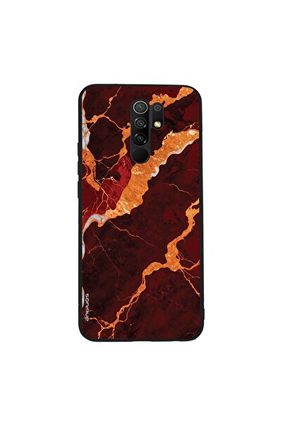 Sonique Θήκη Marble Series για Xiaomi Redmi 9 Κόκκινο