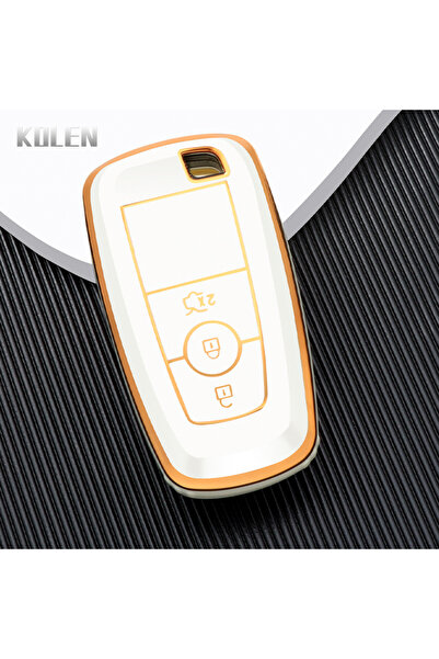 Choice5 3 Button White TPU Car Remote Key Case Cover Shell Fob For Ford Edge ...