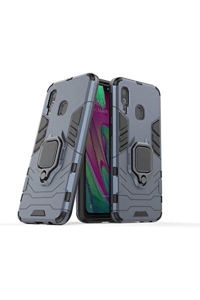 OEM Ring Armor Kickstand magnetic car holder Samsung Galaxy A40 Μπλέ