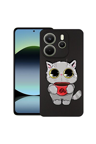 bestcase ¬Æ Husa pentru Xiaomi Redmi Note 14, Sweet Cat, Slim Silicon 0.8MM, ...