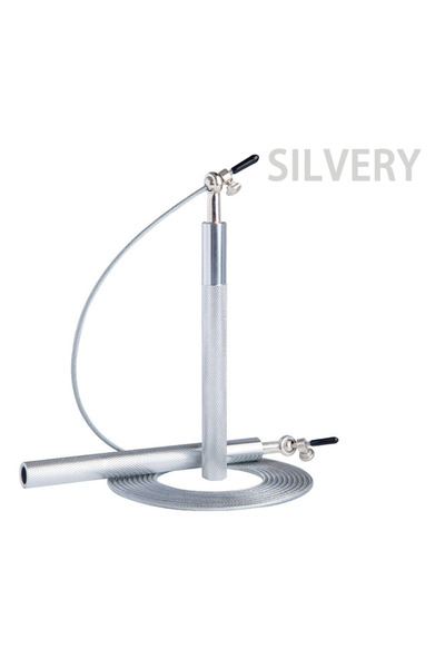 choice2 silvery 1PCS Aluminum Alloy Bearing Steel Wire Speed Skipping Rope Pr...