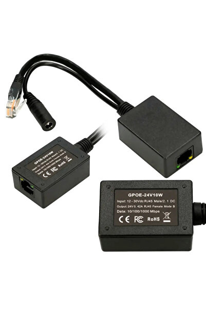 Extralink 1 Port |   Invertor PoE |   1x 1000Mbps RJ45/Jack 10-24V, Ieșire 24V