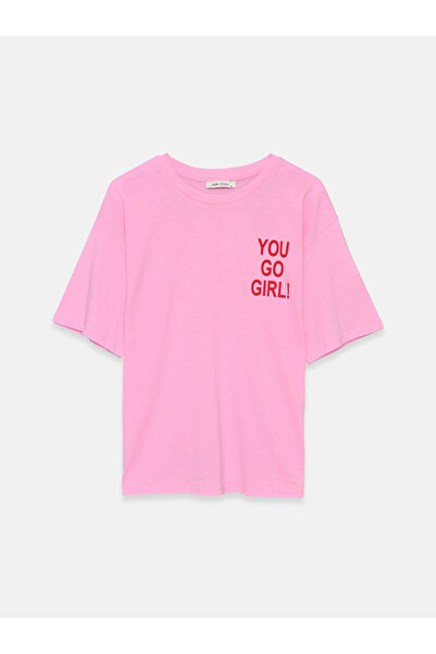 LC Waikiki Tricou pentru damă cu imprimeu cu gât crew