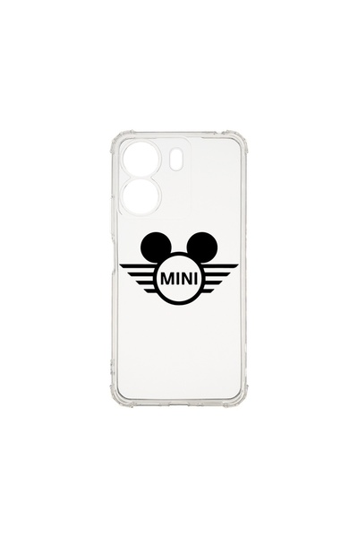 bestcase Husă Antișoc 1.5MM, compatibilă cu Xiaomi Redmi 13C, Logo Mini Funny...