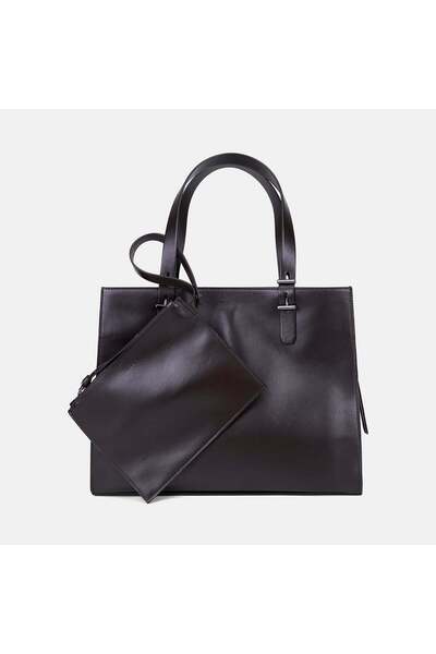 Desa Women's Bitter Brown Leather Shoulder Bag with Wallet Accessories