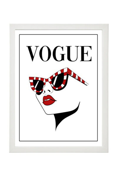 Boomah Accessories Vogue Fashion Girl Design Abstract Wall Art Poster with Fr...
