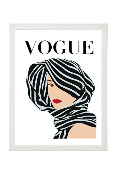 Boomah Accessories Vogue Fashion Girl Design Abstract Wall Art Poster with Fr...