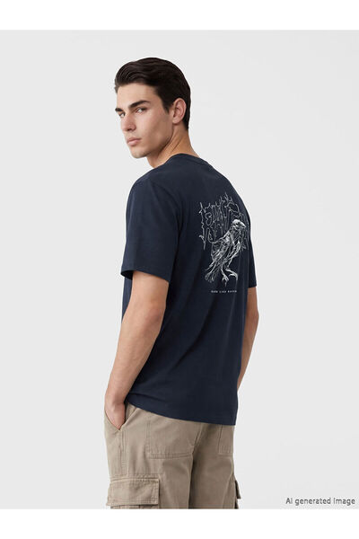 LC Waikiki Peak New Season Crew Neck Printed Combed Cotton Men's T-Shirt