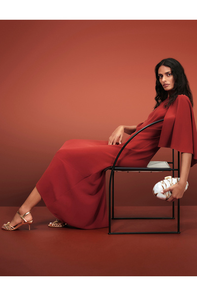 Marks & Spencer Pelerin Detaylı Midaxi Elbise