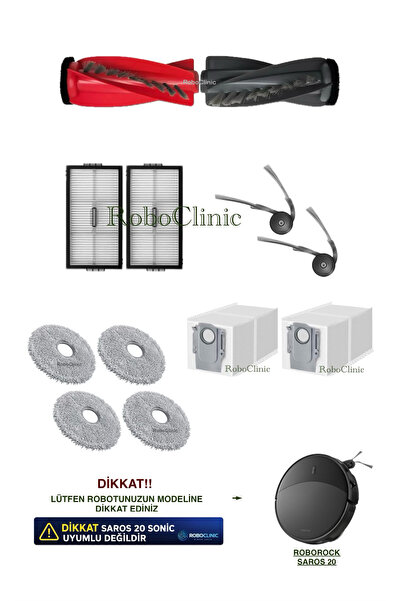 Roboclinic Roborock Saros 20 Robot aspirator compatibil cu sac de praf de rez...