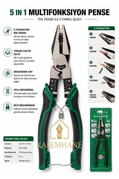 kalemhane Çok Fonksiyonlu Pense 5 IN 1 MULTIFUNCTION