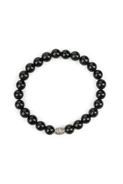 Zodyak Doğal Taş Green Star Natural Stone Silver Bracelet
