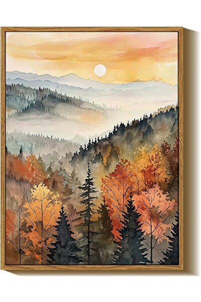 ALAYRA International Retro Nature Fall Artwork with Outer Frame for Living Ro...