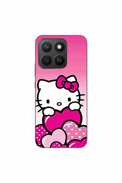 OEM Case compatible with Honor X8c Silicone Gel Tpu Pattern Hello Kitty Pink ...