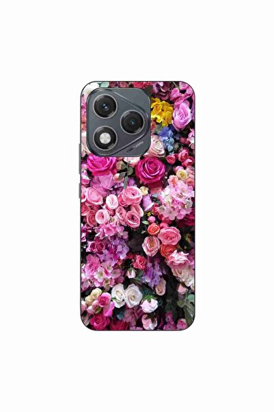 OEM Case compatible with Honor 400 Lite Silicone Gel Tpu Pink Roses Pattern