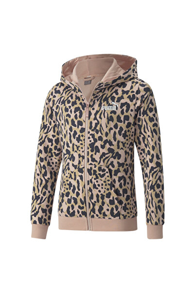Puma Youth Girls Alpha Printed Full-Zip Hoodie - Pink